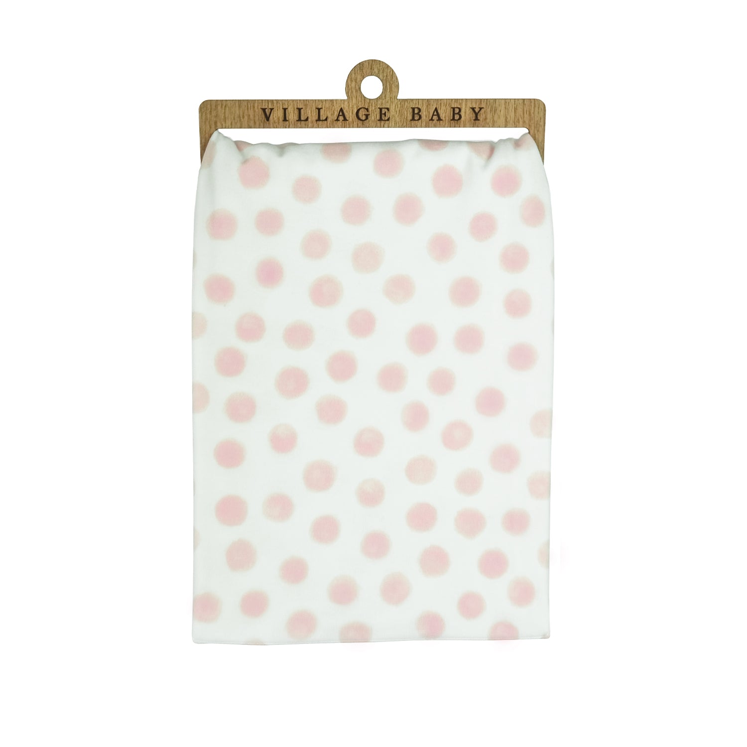 Pink and white polka dot blanket hot sale