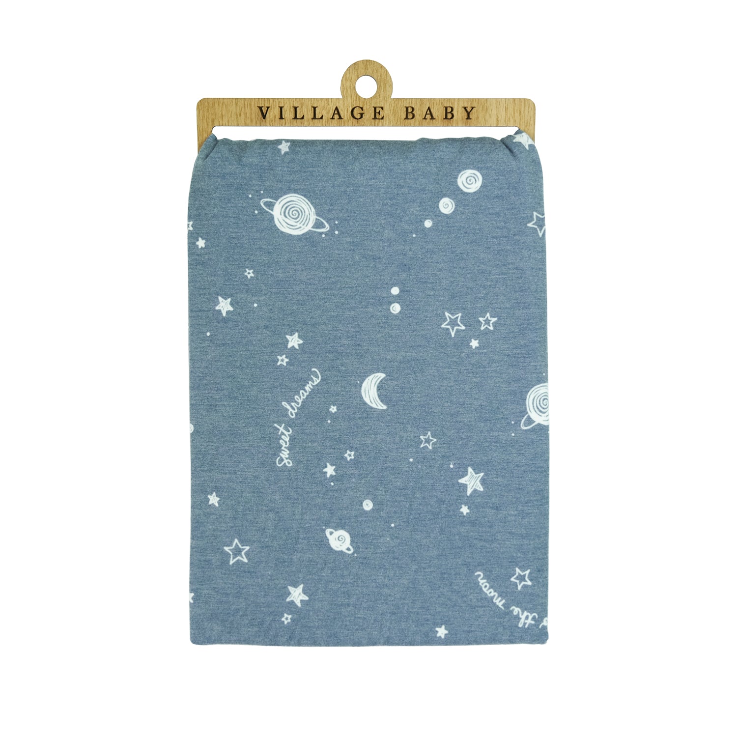 Extra Soft Stretchy Knit Swaddle Blanket Starry Dreams Village Baby