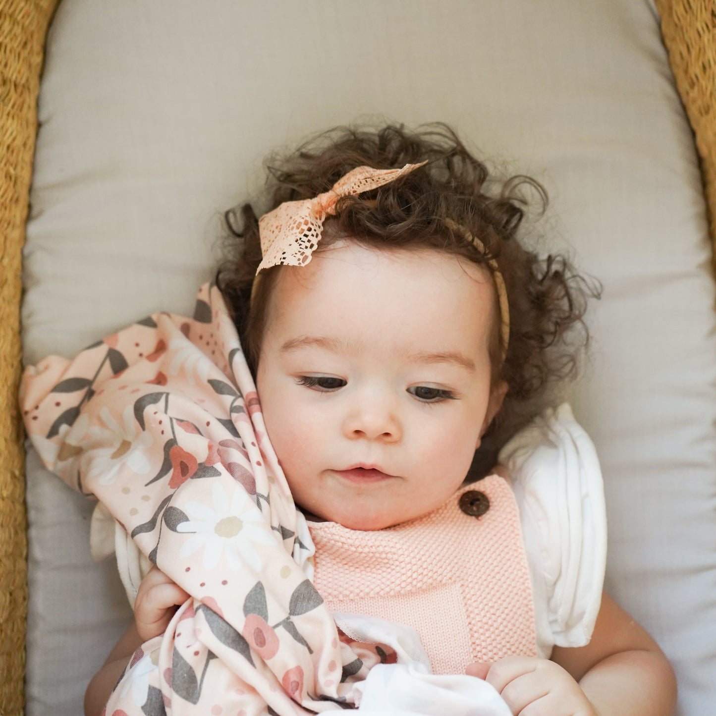 Extra Soft Stretchy Knit Swaddle Blanket: Desert Dots – Village Baby